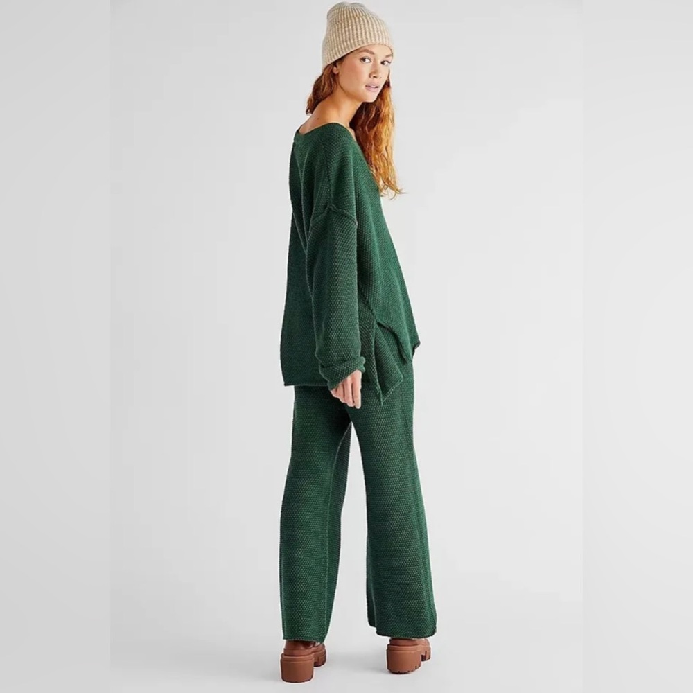 Free People Hailee Sweater Set: Green Meadow XL